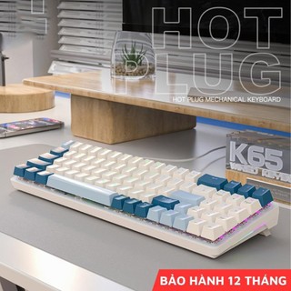 Bàn phím cơ gaming có dây led 11 chế độ 78 phím full chức năng trục cơ red switch có hotswap cho máy tính laptop, pc