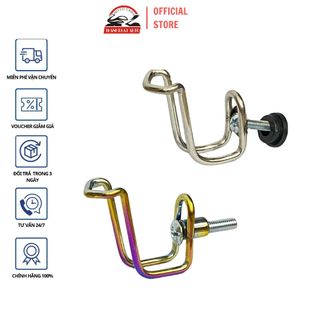 Móc treo đồ màu titan gắn xe máy (Chữ U lớn) dễ dàng lắp đặt, có thể gắn trên mọi loại xe