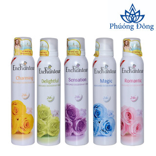 Xịt khử mùi nước hoa Enchanteur nồng nàn duyên dáng ngăn mồ hôi & mùi cơ thể 150ml