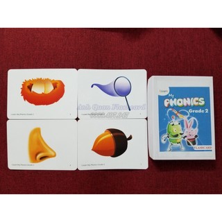 Flashcard - i-Learn My Phonics Grade 1,2,3,4,5 (bản A5, in 2 mặt, ép plastic)