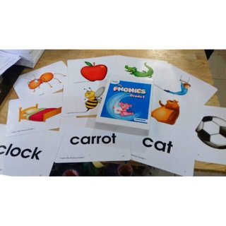 Flashcard - i-Learn My Phonics Grade 1,2,3,4,5 (bản A5, in 2 mặt, ép plastic)