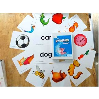 Flashcard - i-Learn My Phonics Grade 1,2,3,4,5 (bản A5, in 2 mặt, ép plastic)