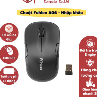 Chuột Máy Tính không dây Fuhlen A06 nhập khẩu - Hàng chính hãng - Bảo hành 12 tháng đổi mới