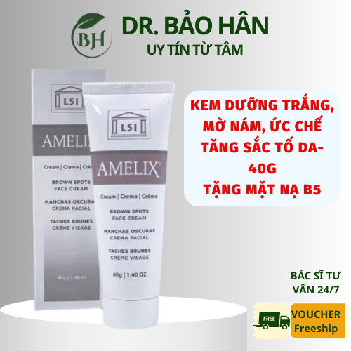 [ CHÍNH HÃNG] Kem dưỡng trắng mờ thâm nám KARMEL LSI Amelix Face Cream 40g