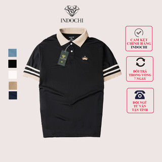  Áo thun POLO nam cổ bẻ vải cá sấu Cotton trẻ trung màu trắng - INDOCHI