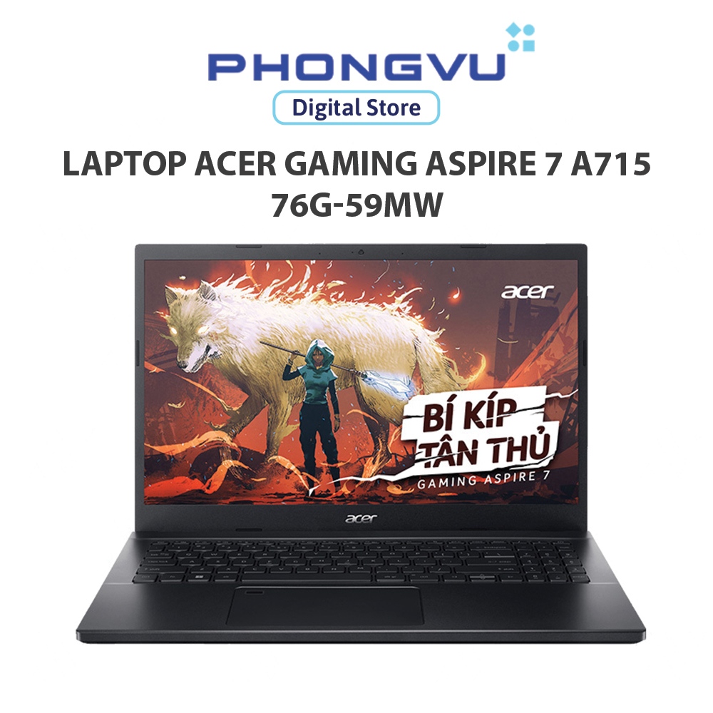Laptop Acer Gaming Aspire 7 A715-76G-59MW (i5-12450H) (Đen) - Bảo hành 12 tháng