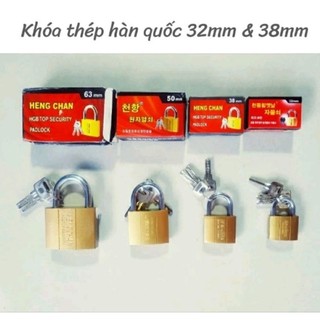 Ổ khóa thép đen, vàng