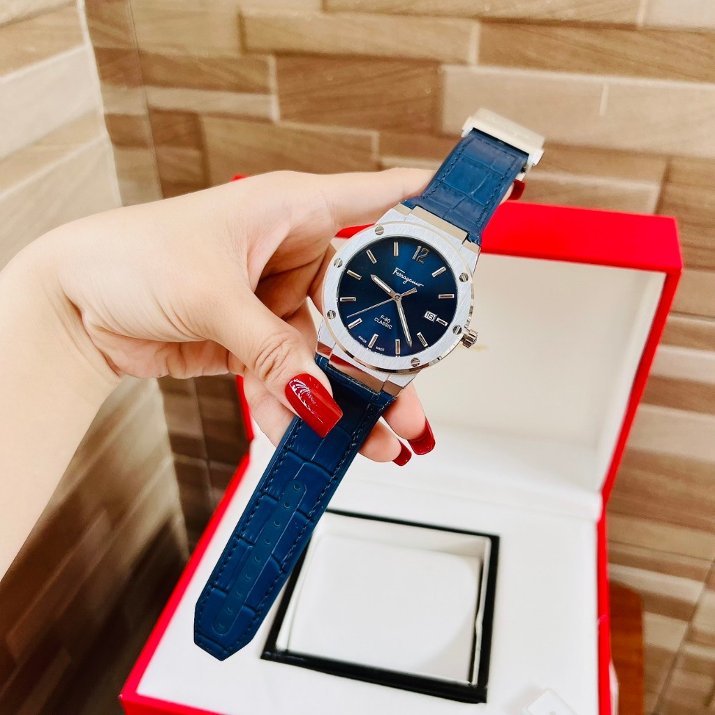 Đồng Hồ Nam Salvatore Ferragamo F80 Classic Màu Xanh FM120 - Size 41mm - Máy Quartz