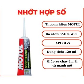 Nhớt Hộp Số Nhớt Láp Motul Cho Xe Tay Ga Cao Cấp Motul Scooter Gear Plus 120ml