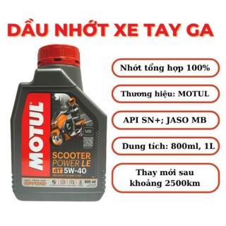 Dầu nhớt Motul Scooter Power LE 5W40 0.8L