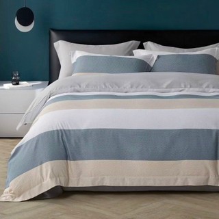 [Họa tiết sọc] Bộ chăn ga Tencel Mix cao cấp không nhăn không xù