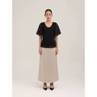 Chân váy satin đứng dáng Mauve Premium Satin skirt