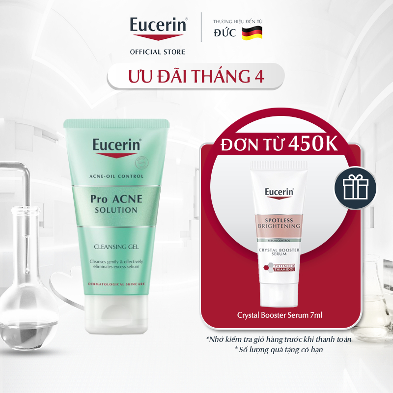 Gel rửa mặt giảm mụn Eucerin Pro Acne Cleansing Gel 75ml