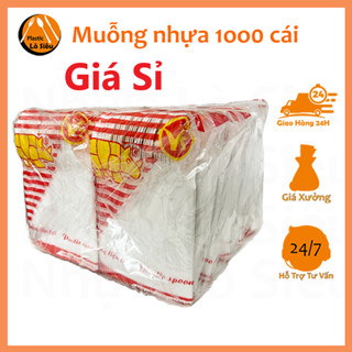 [GIÁ SỈ] 1000 Muỗng Nhựa Sử Dụng Một Lần, Thìa Nhựa Cơm Hộp, Thìa Giá Rẻ. Muỗng Giá Rẻ. Muỗng Nhựa Cơm Hộp