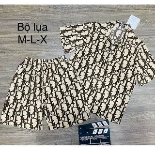 Bộ Đồ Sơ Mi Cộc Tay, Bộ Đồ Mặc Nhà Cộc Tay Chất Lụa Cực Mát