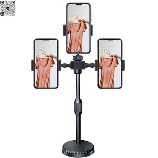 Chân đỡ 3 điện thoại cùng lúc,Giá Đỡ 3 Điện Thoại,Livestream ,Xem Video, để bàn tiện dụng
