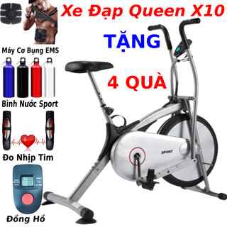 Xe đạp tập thể dục tập gym tại nhà Ken Sport X9 X10 tặng 3 quà, tải trọng 150kg bánh đà 6kg sơn tĩnh điện