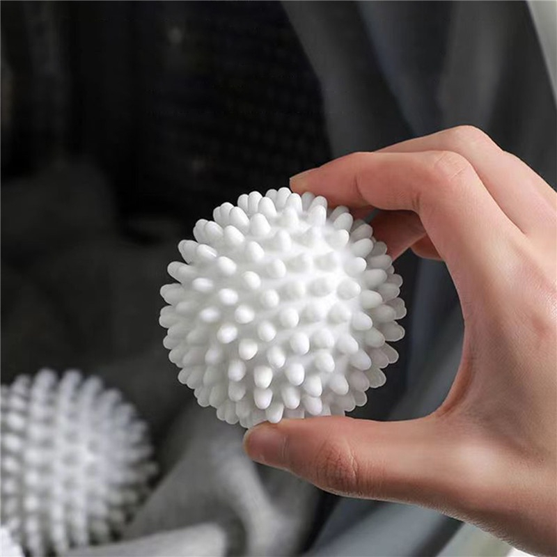Quả Bóng Silicon Cầu Gai Trắng Giúp Giặt Đồ Chống Rối Quần Áo Tiện Dụng, Bóng Giặt Quần Áo Loại Lớn