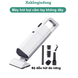 Máy hút bụi mini cầm tay không dây pin sạc hút lông thú cưng, hút bụi ô tô, gia đình nhiều đầu hút Aikesi