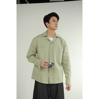 Áo sơ mi xanh cốm tears shirt