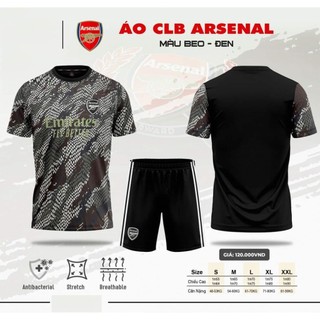 Bộ đồ đá banh CLB Arsenal  đen Ngưới lớn