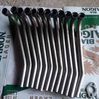 Cổ Pô inox 304 thẳng lắp pô 2543 cho xe wave A 110cc