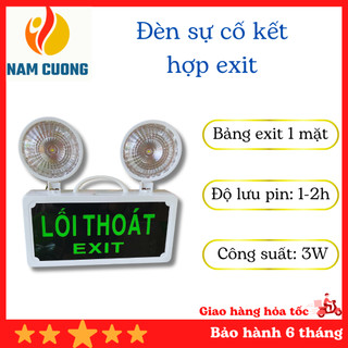 Đèn sự cố kết hợp exit, đèn chiếu sáng sự cố khẩn cấp kết hợp exit, đèn thoát hiểm khẩn cấp