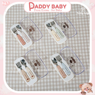  Set thìa nĩa inox ăn dặm DONO & DONO nội địa Hàn cho bé từ 6m+ 