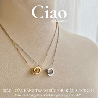 [HOẢ TỐC 1H] Dây chuyền/ Vòng cổ titan không gỉ thiết kế dây đính charm đơn giản lấp lánh Odette Ciao