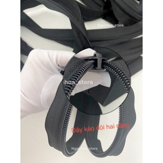 Dây khoá kéo ĐÔI hai răng số #8 chống rạch dùng cho vali hành lí