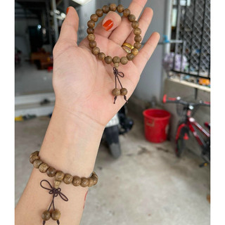 Vòng trầm hương 8mm đính hoa sen đính hồ lô MỘC HƯƠNG TN - AT