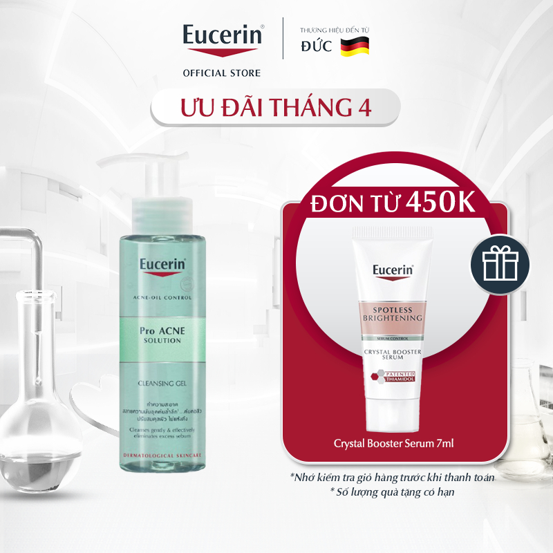 Gel rửa mặt giảm mụn Eucerin Pro Acne Cleansing Gel 200ml