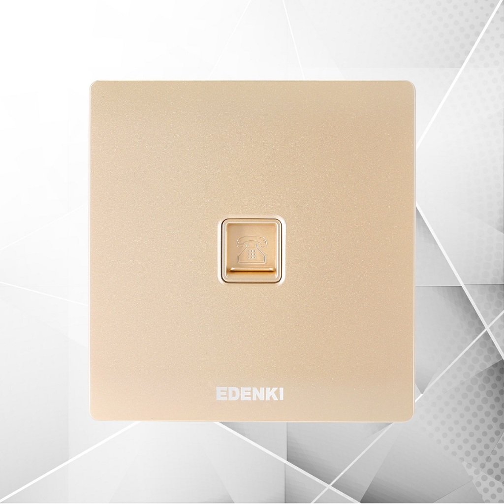 Bộ ổ cắm điện thoại đơn Edenki Elegant Golden EE-T01-G