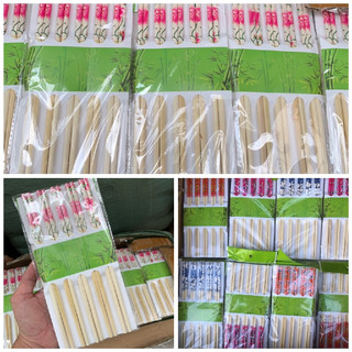 BỘ 30 Đôi đũa tre TEM HOA cao cấp (HÀNG VÀO BÓ)