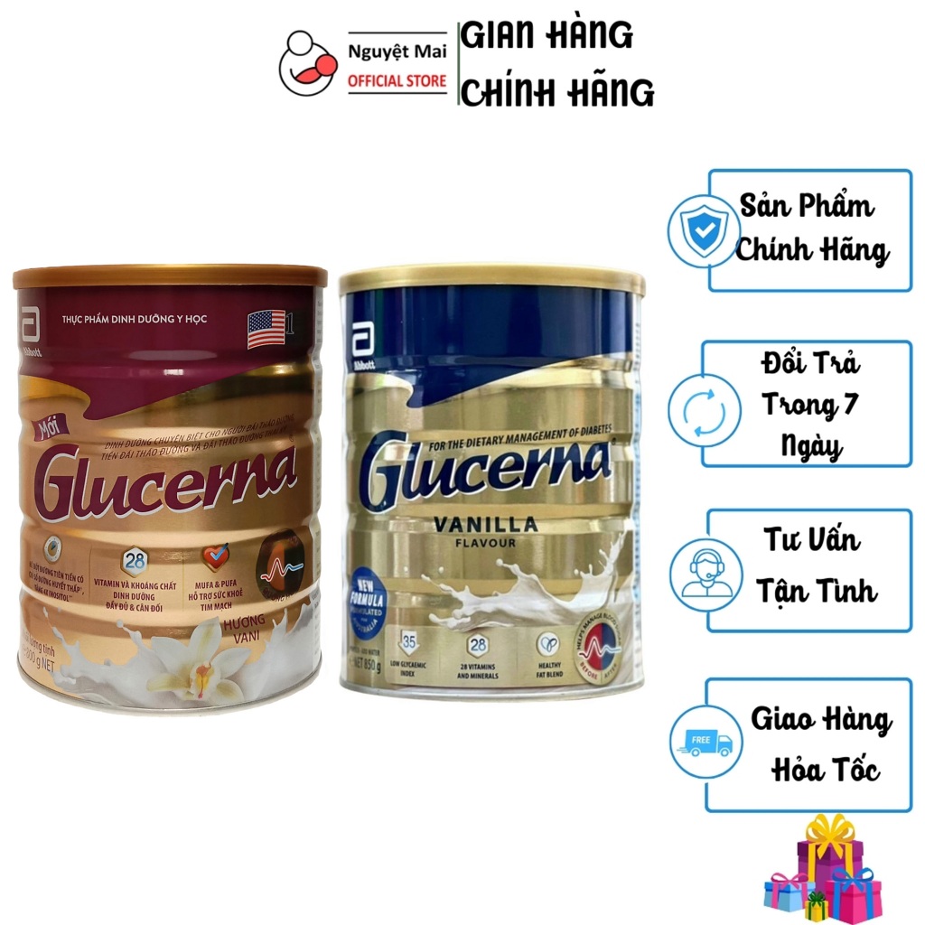 Sữa Bột Abbott Glucerna Hương Vani 800g /Glucerna Úc Hộp 850g