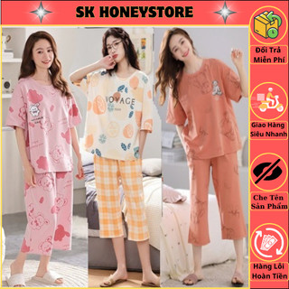 Bộ ngủ mặc nhà dáng ngố/lửng cute dễ thương MS9808 💖💖 Bộ mặc ở nhà xinh xắn 💖💖 Bộ ngủ nữ