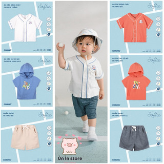 Chaang áo cộc tay - quần short cho bé trai olympia ss2024d03