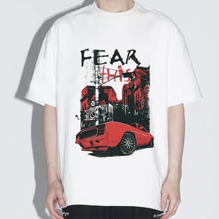 Áo thun nam nữ form rộng tay lỡ in hình FEAR, áo phông unisex chất thun mềm dễ mặc dễ phối đồ