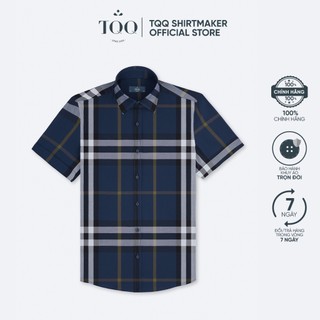Áo sơ mi ngắn tay nam sang trọng màu tím than TQQ K603CSC chất liệu Bamboo kháng khuẩn tối đa thoáng khí