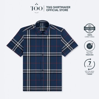 Áo sơ mi nam ngắn tay TQQ K607CB cao cấp chất vải Bamboo  tự nhiên đứng phom phù hợp với dân công sở