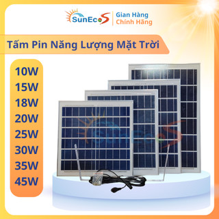 Tấm pin năng lượng mặt trời suneco 15w, 18w, 20w, 25w, 30w, 40w kèm dây nối dài 5m