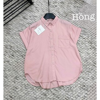 Áo sơ mi nữa một bên chất lanh lụa(VA8679)·