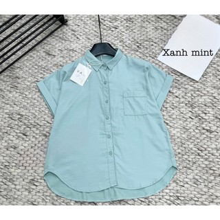 Áo sơ mi nữa một bên chất lanh lụa(VA8679)·