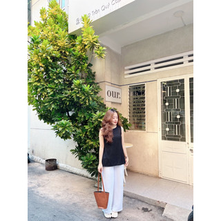 Quần culottes đũi nữ dáng dài quần ống rộng thiết kế Ma Vie