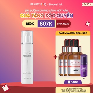 Sữa Dưỡng Sáng Da, Giảm Đốm Nâu AHC Niacin Biome Mela Scissors Emulsion 120ml