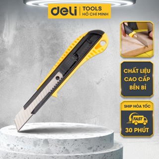 Dao Rọc Giấy Cắt Dây Điện Chính Hãng DELI - Lưỡi Dao SK5 Sắc Bén 18mm - Sử Dụng Trong Gia Đình Sửa Chữa Điện 