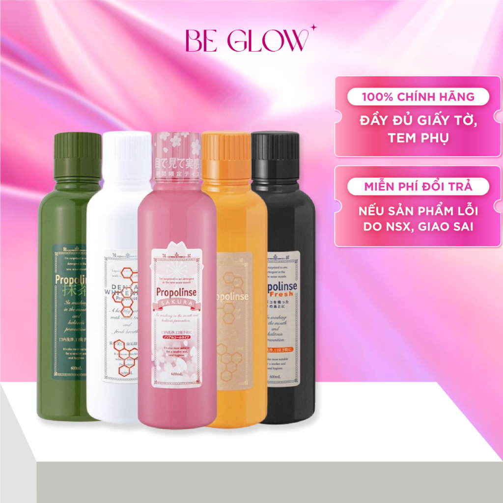 Nước súc miệng Propolinse Nhật Bản giúp làm sạch và giảm mảng bám 600ml - Be Glow Beauty