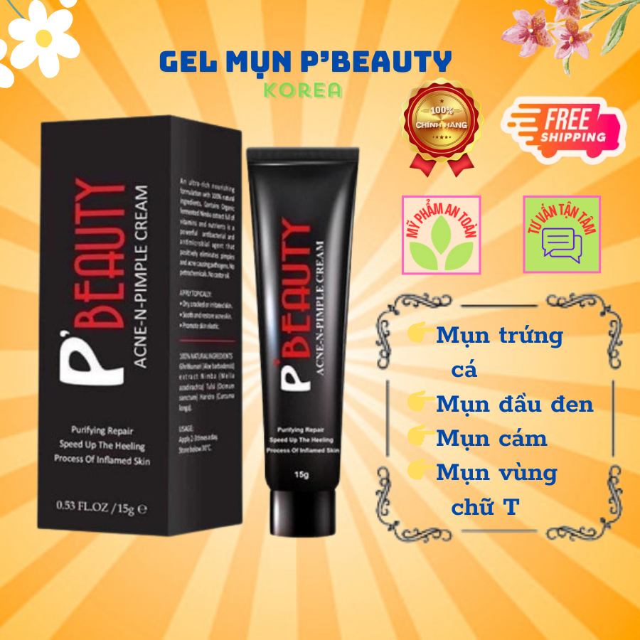 Gel mụn Hàn Quốc P'beauty Acne-N-Pimple Cream 15gram