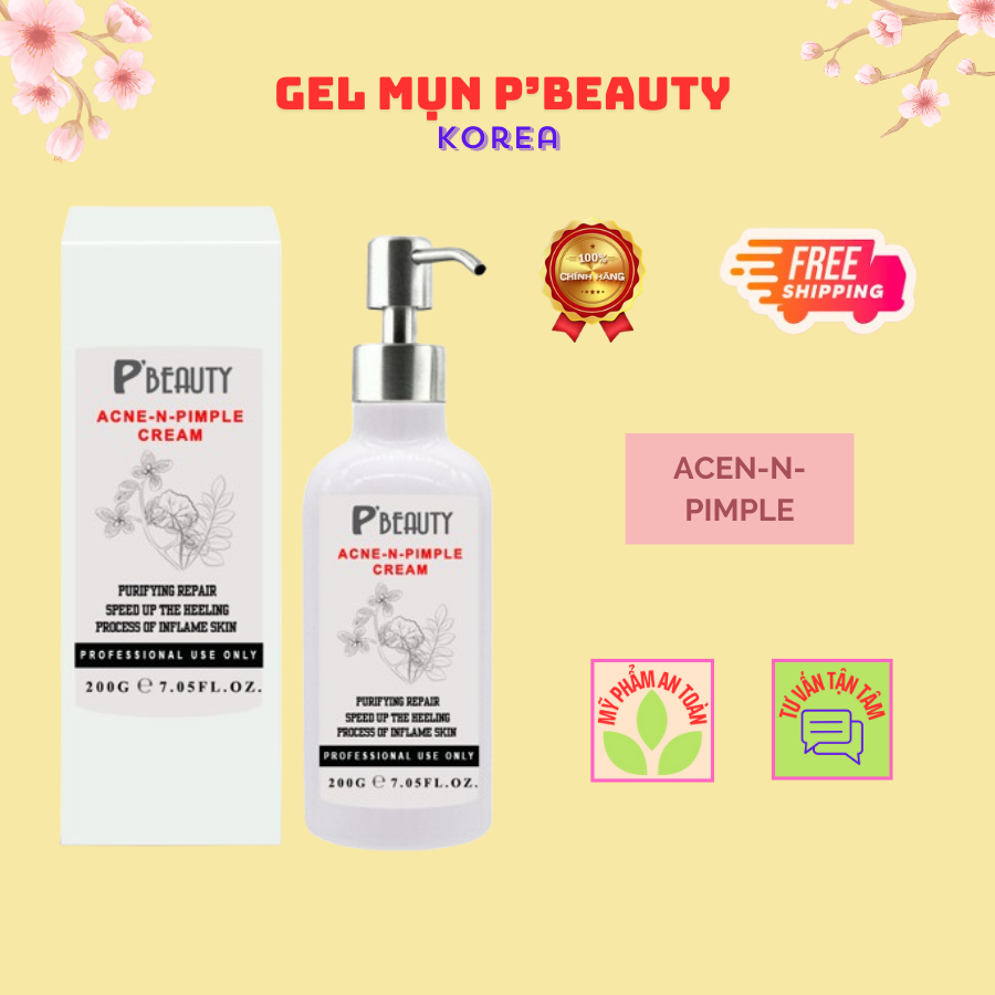 Gel mụn Hàn Quốc P'beauty Acen-N-Pimple Cream 200gram