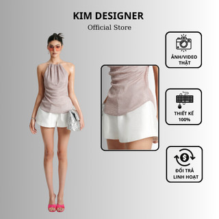 Quần short nữ phồng tafta, quần ngắn nữ thiết kế chân phồng, chất tafta cao cấp, may hai lớp  KIM DESIGNER Q003